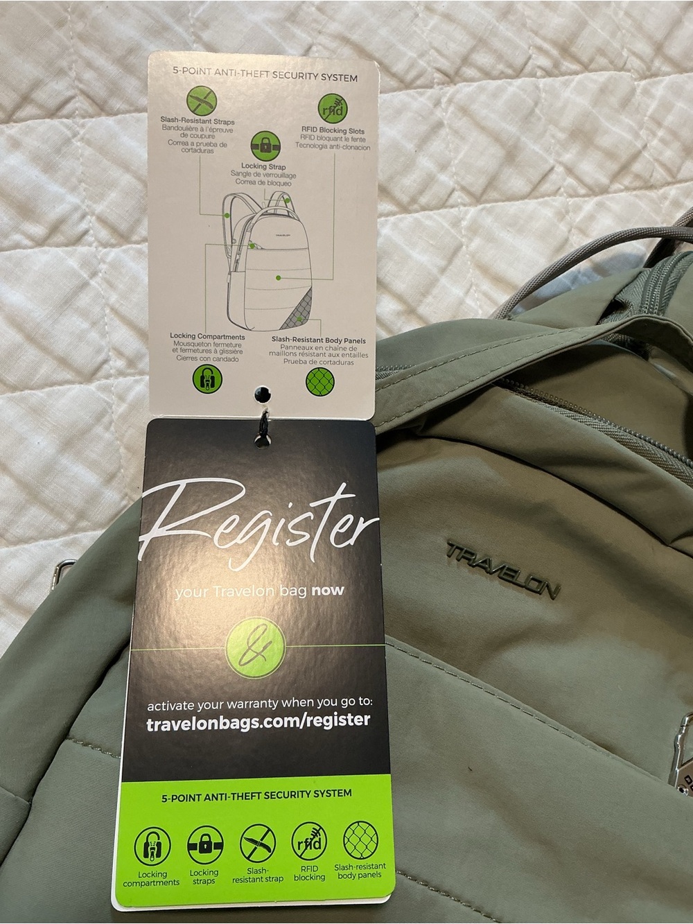 NWT Travelon Roam Anti-theft Convertible Backpack/Sling - Picture 9 of 9